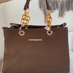 Brown Michael Kors handbag - barely used!